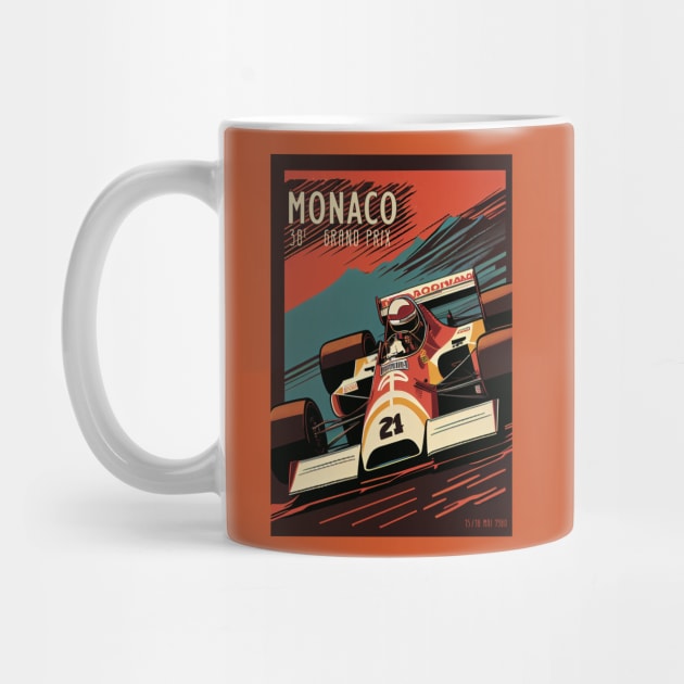 1980 Monaco Grand Prix Travel Poster by GreenMary Design